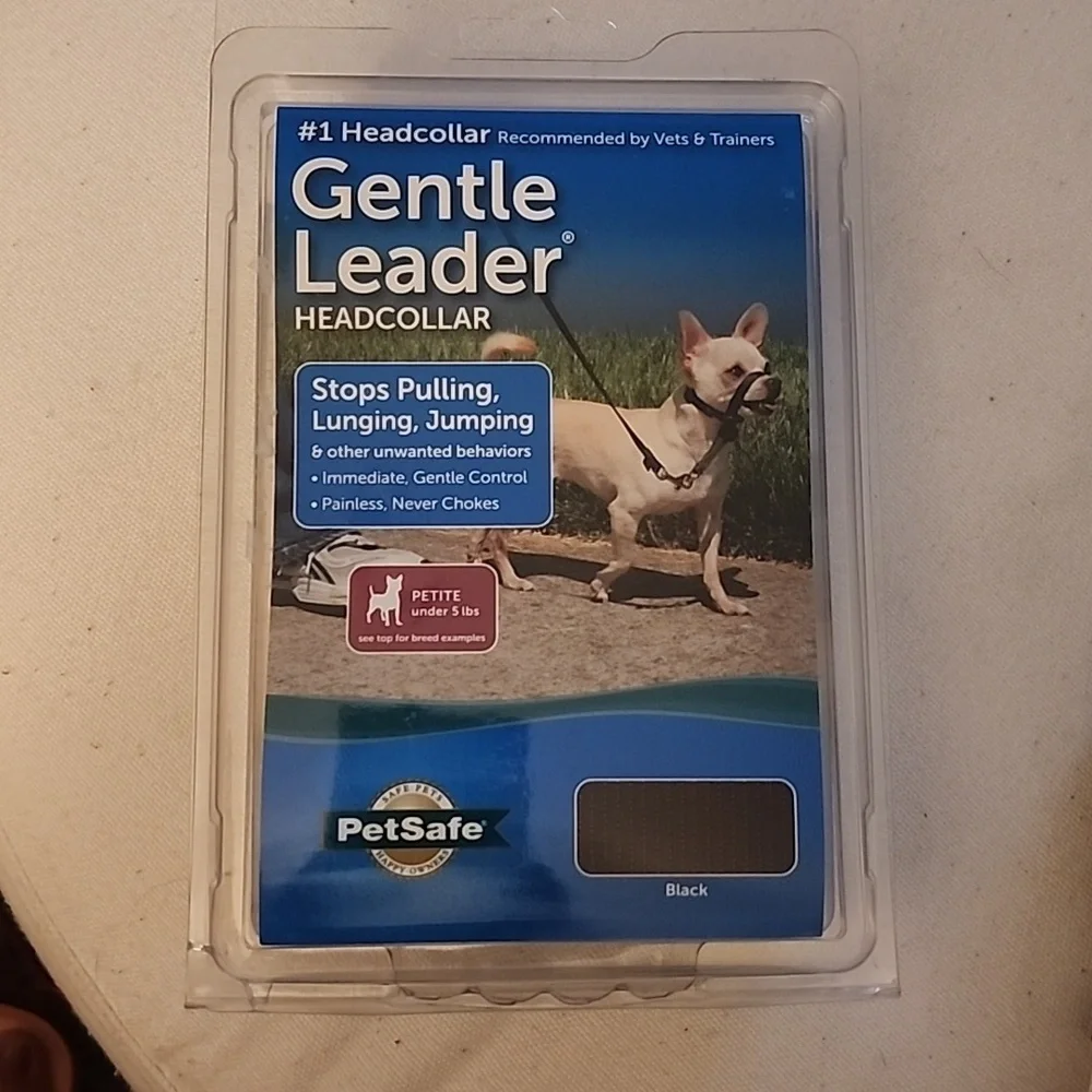 Pet Safe Gentle Leader Headcollar black size petite under 5lbs.